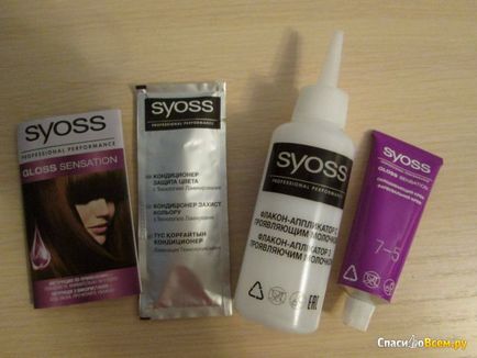 Відгук про м'яка крем-фарба для волосся syoss gloss sensation 7-5 - холодну глясе - з ефектом