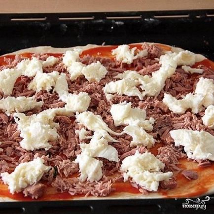 Pizza tonhallal - lépésről lépésre recept fotók