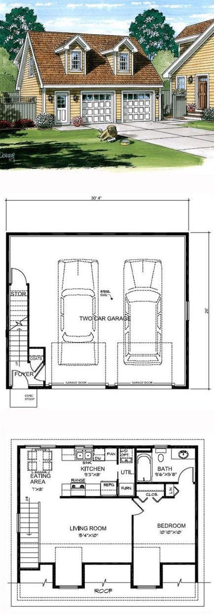 Projektek garázsok tervek és méretben - én kollekció férfiaknak, az ötleteim a kert és a kert