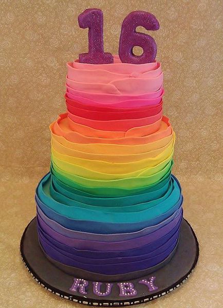 Rainbow gitt hogyan, és díszíteni egy tortát, hogyan lehet egy szivárvány krém (felső) Rainbow gitt hogyan, és díszíteni egy tortát, hogyan lehet egy szivárvány krém