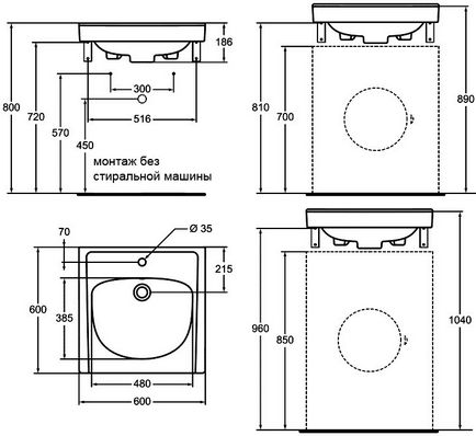 Раковина над пральною машиною як встановити раковину над пральною машиною