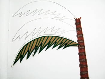 Розфарбування пальма і робота з нею