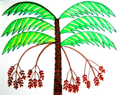 Розфарбування пальма і робота з нею