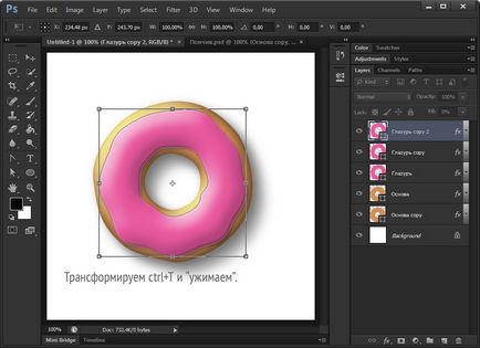 Desenați o gogoșă - un tutorial pas cu pas pentru Photoshop