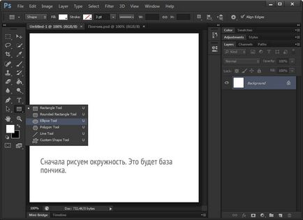 Desenați o gogoșă - un tutorial pas cu pas pentru Photoshop