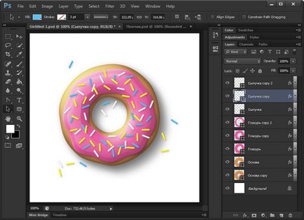 Desenați o gogoșă - un tutorial pas cu pas pentru Photoshop