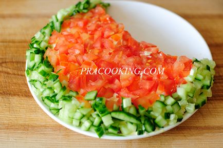 Saláta - görögdinnye szelet - csirkével és gombával recept fotókkal