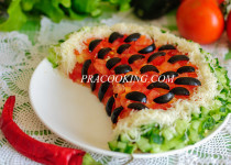 Saláta - görögdinnye szelet - csirkével és gombával recept fotókkal