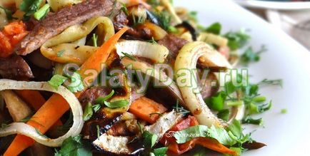 Salata de capriciu masculin cu carne de vita - reteta salata preferata de sex masculin cu fotografie si video