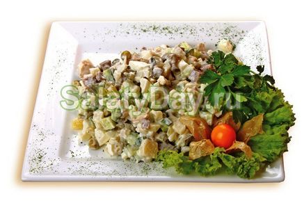 Salata de capriciu masculin cu carne de vita - reteta salata preferata de sex masculin cu fotografie si video