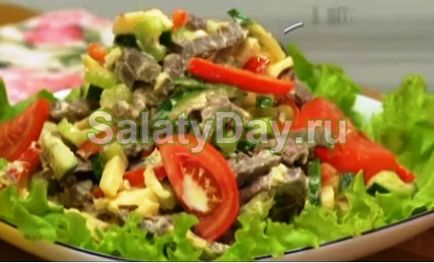 Салат чоловічої каприз з яловичиною - улюблений салат чоловіків рецепт з фото і відео