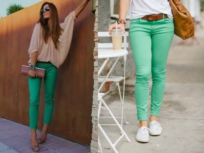 З чим носити зелені джинси