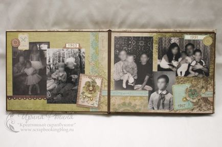 Сімейний альбом в подарунок бабусі на 90 років - креативний скрапбукінг