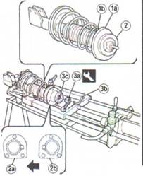 Зняття і установка передніх амортизаторів і пружин