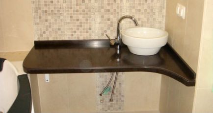 Стільниця у ванну під раковину - правила вибору і установки