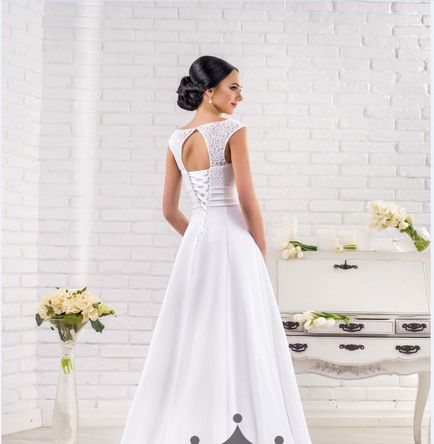 Весільні сукні а-силуету, прямі, що не пишні, ампір