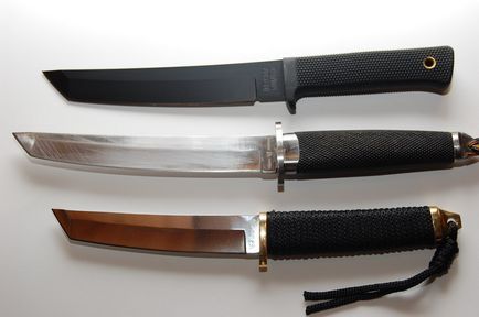Tanto kés vagy egy rövid kard, amerikai és japán típusú, ami penge mérete, népszerűsége az USA-ban