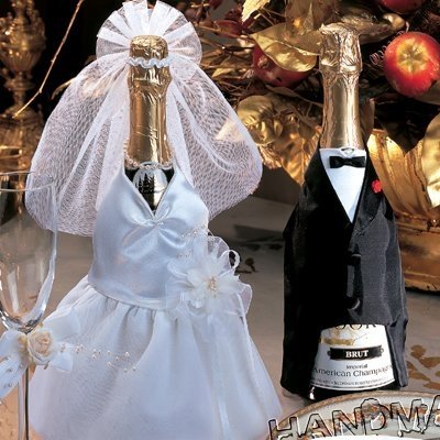 Decorarea șampaniei de nunta, idei pentru nunta