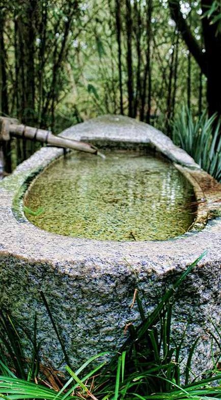 Водні фонтани і сад в японському стилі