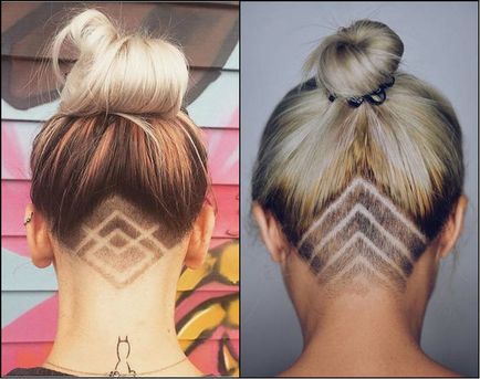 Női frizurák borotvált templom választani a megfelelő frizura