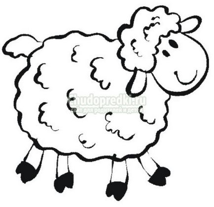 Аплікація з серветок «овечка»
