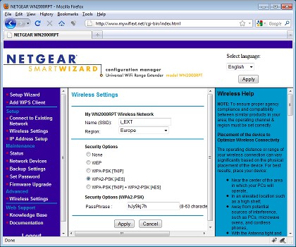 Receptor wireless netgear wn2000rpt