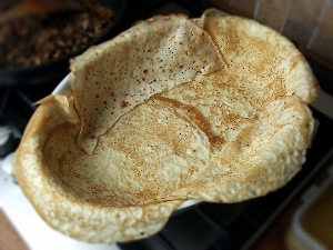Pancake cu pui și ciuperci - foto-rețete de pregătire pas cu pas