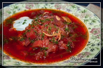 Borsch cu pui, rețete de casă