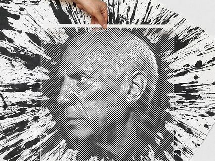 Papír art háromdimenziós portrék létre vékony csíkokra vágjuk (háromdimenziós) Papír art háromdimenziós portrék létre vékony csíkokra vágva