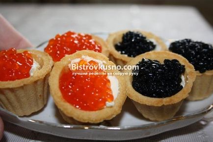 Sandvișuri cu caviar roșu cele mai bune rețete cu o fotografie