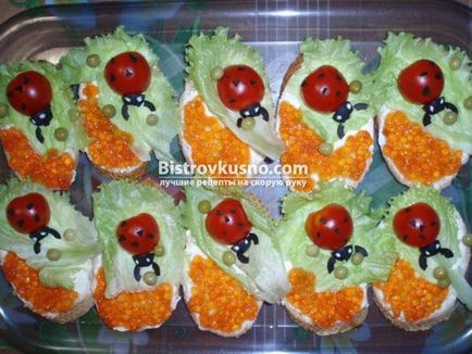 Сандвичи с червен хайвер добрите рецепти със снимки