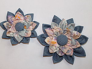 Floare pe pungă de blugi și bumbac - târg de maeștri - manual, manual