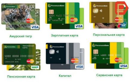 Card de debit al Rosselkhozbank - tarifele, costul serviciilor, tigrul Amur