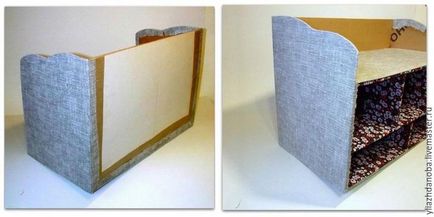 Realizăm dintr-un carton un piept aparte, cu sertare pentru lucrări de mătase