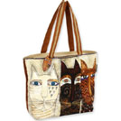 Designer saci de plajă laurel burch cu pisici, precum și cosmeticieni, rucsaci și alte accesorii