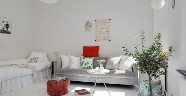 Designul interior al unui apartament mic, unde Franța se întâlnește cu Scandinavia