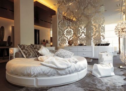 Дизайн спальні з круглим ліжком 50 ідей оформлення - фото інтер'єр спальні