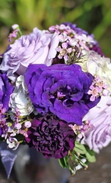 Purple buchet de mireasa de idei si decoratiuni foto