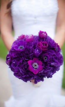 Purple buchet de mireasa de idei si decoratiuni foto