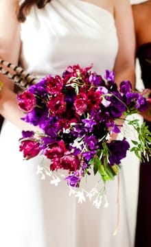 Purple buchet de mireasa de idei si decoratiuni foto