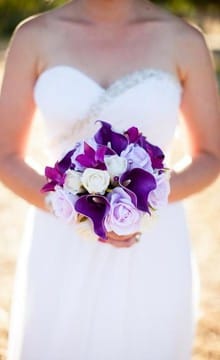 Purple buchet de mireasa de idei si decoratiuni foto