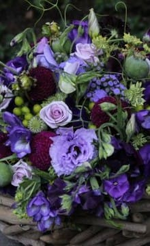 Purple buchet de mireasa de idei si decoratiuni foto