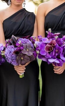 Purple buchet de mireasa de idei si decoratiuni foto