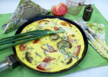 Frittata cu oțet de dovlecel și roșii în stil italian