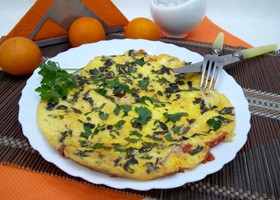 Frittata cu oțet de dovlecel și roșii în stil italian