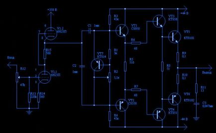 Circuit amplificator hibrid și design