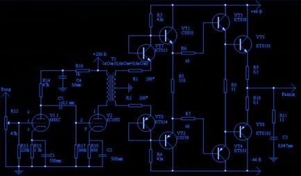 Circuit amplificator hibrid și design