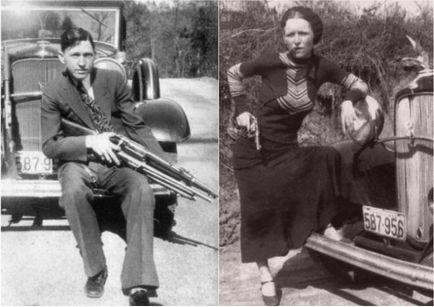 A történelem az élet és a halál Bonnie és Clyde