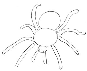 Як намалювати павука, уроки малювання і фотошоп
