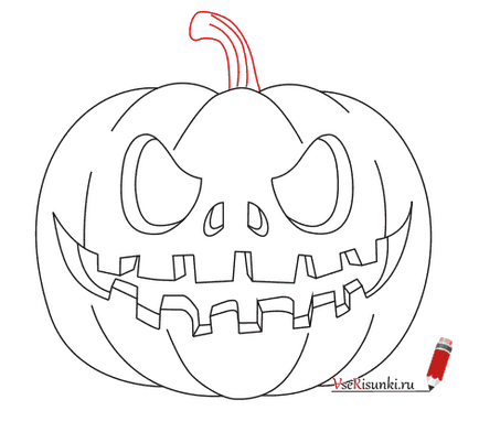 Cum de a desena un dovleac pentru Halloween în etape